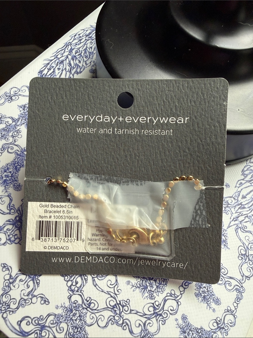 14K Gold Plated Bracelet Water & Tarnish Resistant NWT back to school vibes - Picture 2 of 3